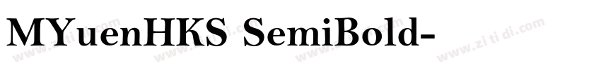 MYuenHKS SemiBold字体转换